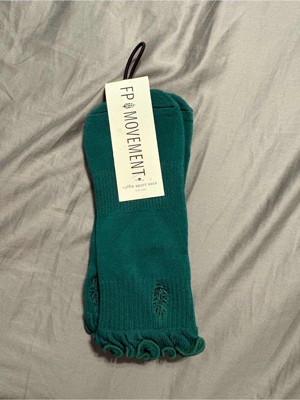 Free People FP Movement Ruffle Sport Socks - Green - One Size